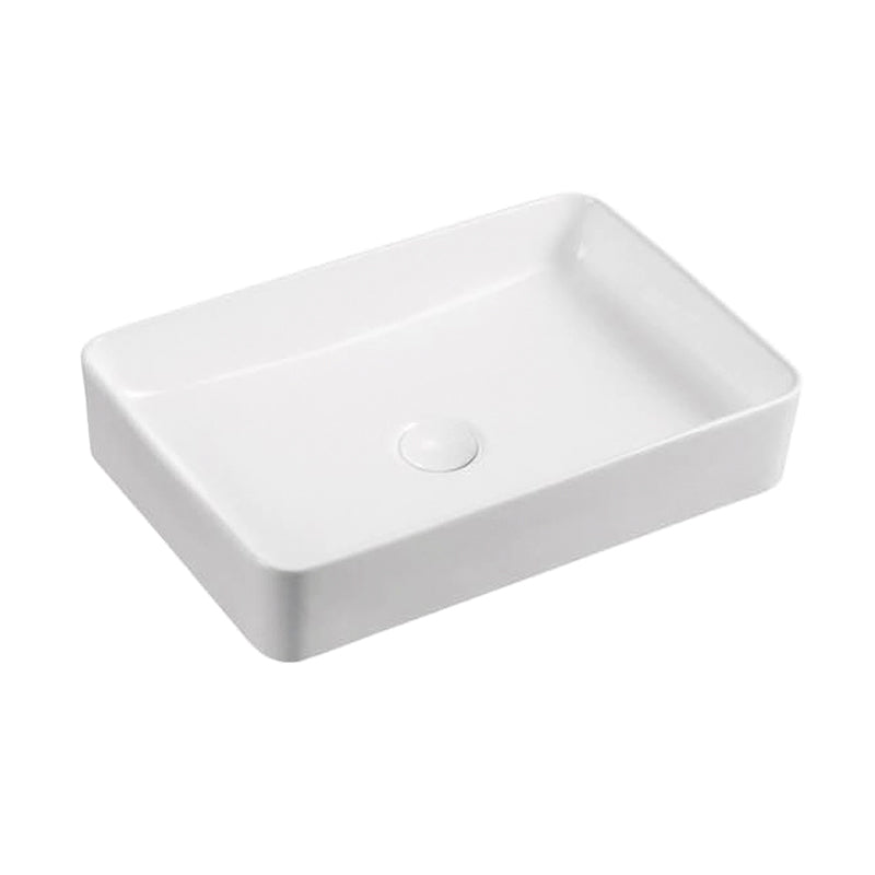 Ceramic square vessel sink Matte White - Bhdepot
