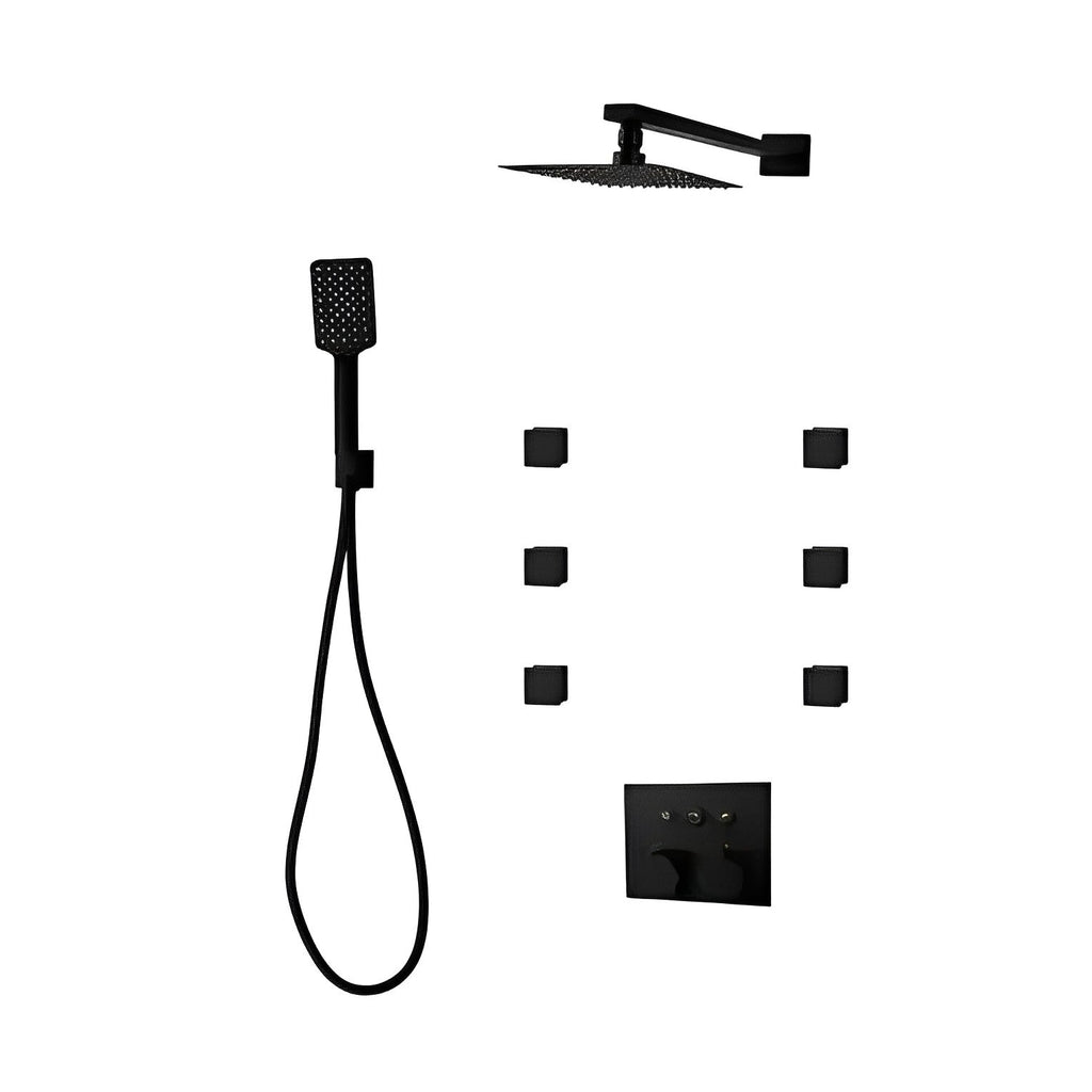 Kodaen Diamond Push-button Three Way Thermostatic Shower System - Kit 5 - Bhdepot