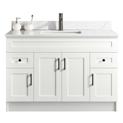 Serena 48″ Free Standing Bathroom Vanity With Quartz Countertop - Bhdepot
