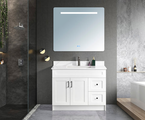 Serena 42″ Free Standing Bathroom Vanity With Quartz Countertop - Bhdepot