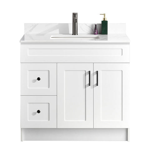 Serena 36″ Free Standing Bathroom Vanity With Quartz Countertop - Bhdepot
