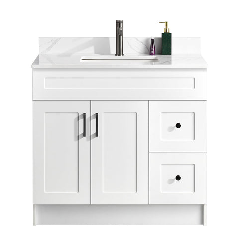 Serena 36″ Free Standing Bathroom Vanity With Quartz Countertop - Bhdepot