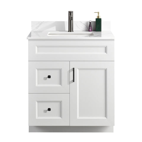 Serena 30″ Free Standing Bathroom Vanity With Quartz Countertop - Bhdepot
