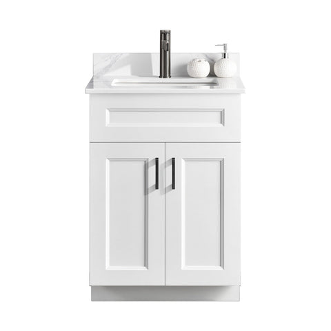 Serena 24″ Free Standing Bathroom Vanity With Quartz countertop - Bhdepot