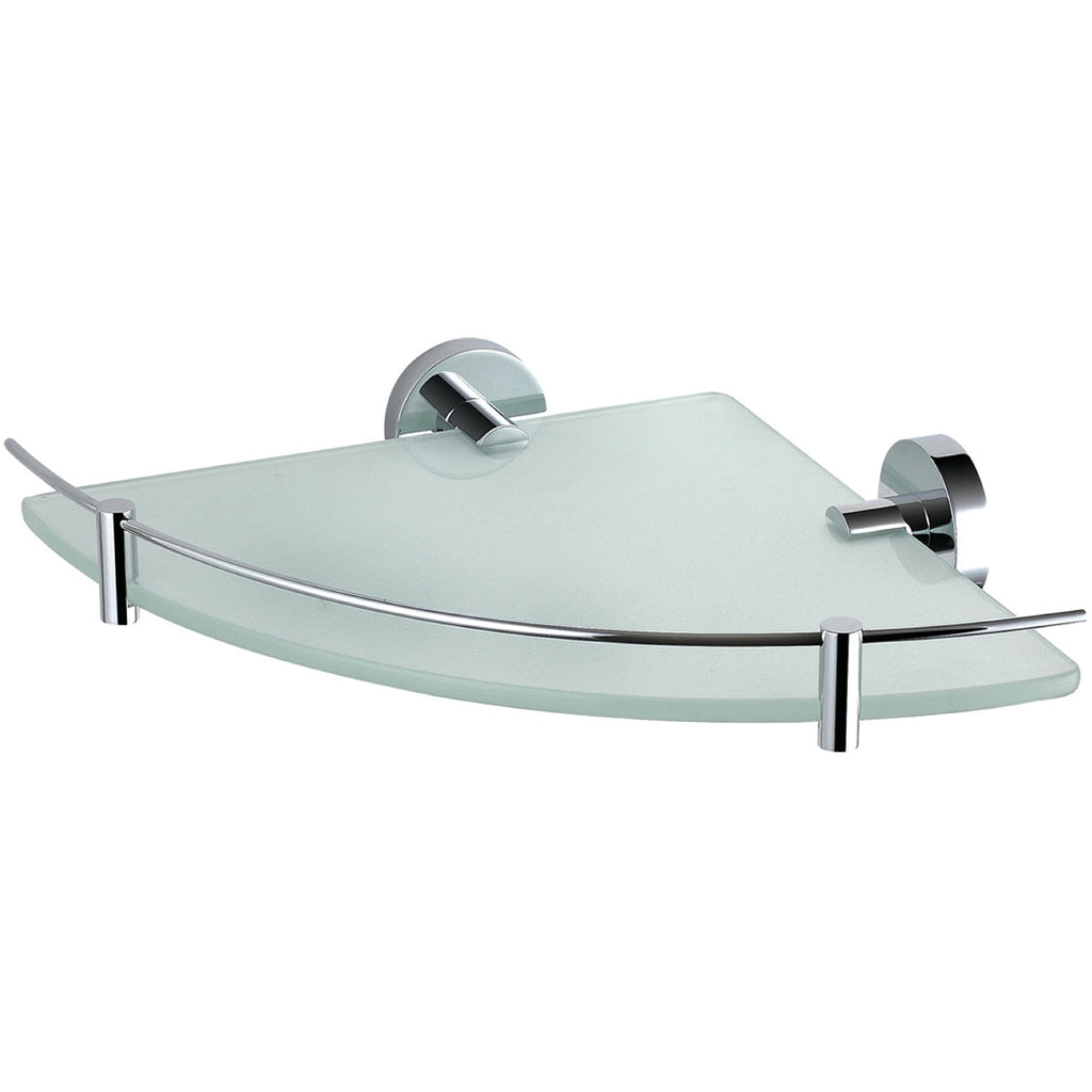 Kube Single Corner Glass Shelf - Home and Bath Depot