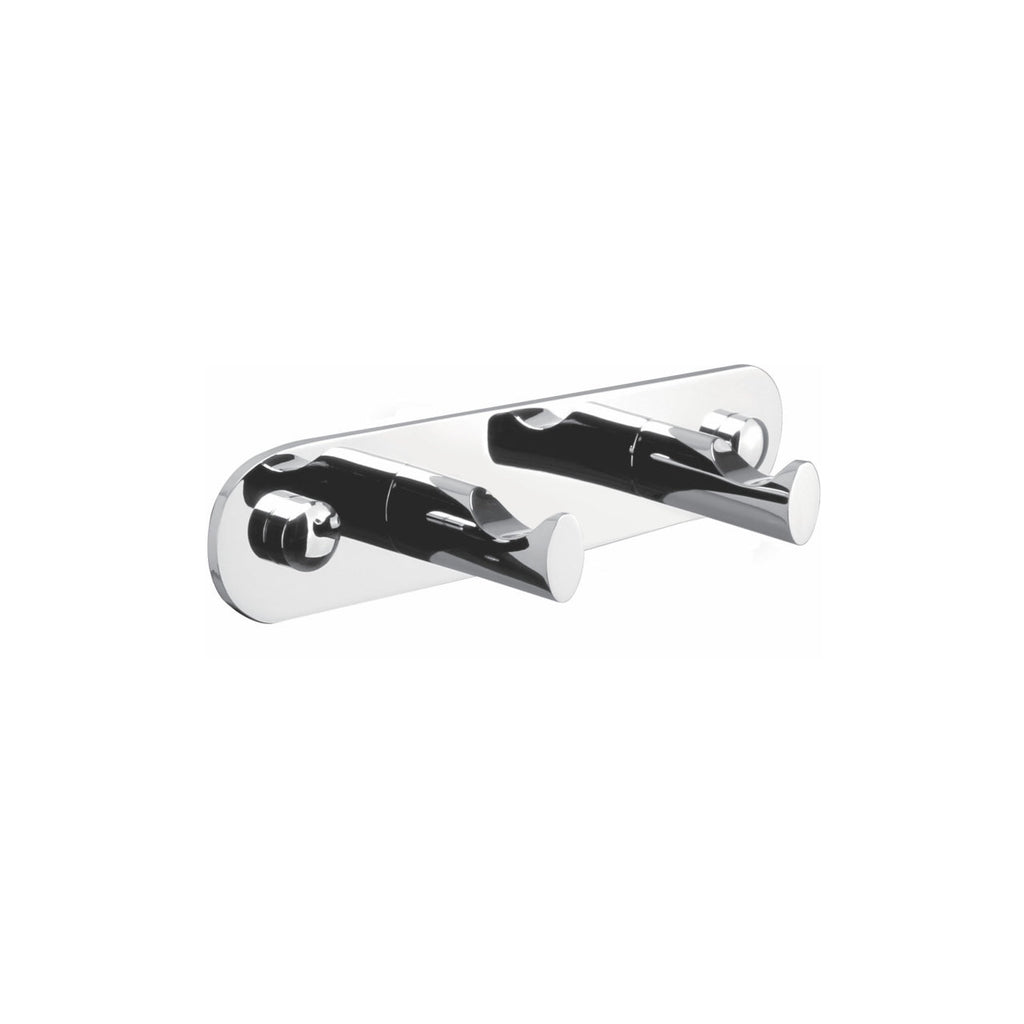Aqua Rondo Robe Hook With 2 Hooks - Home and Bath Depot