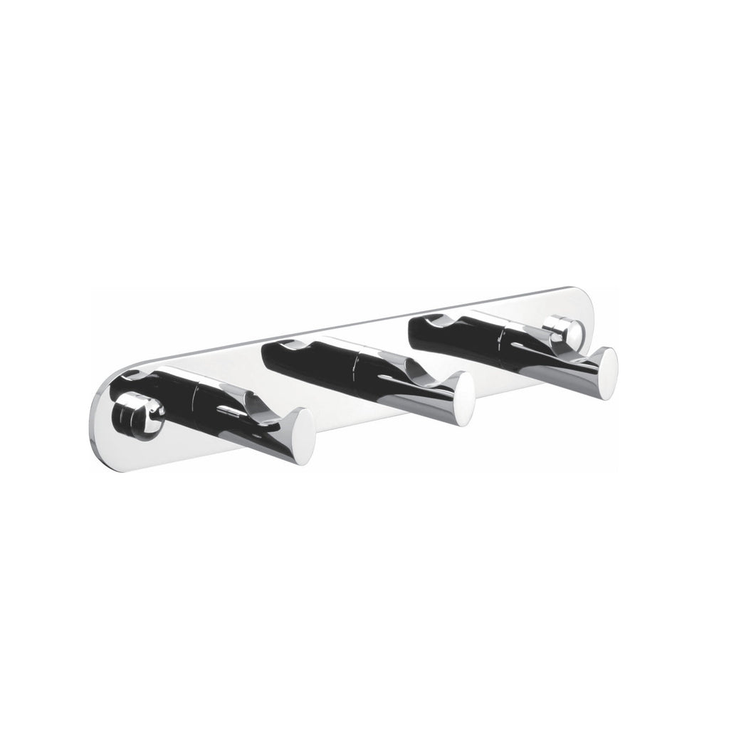 Aqua Rondo Robe Hook With 3 Hooks - Home and Bath Depot