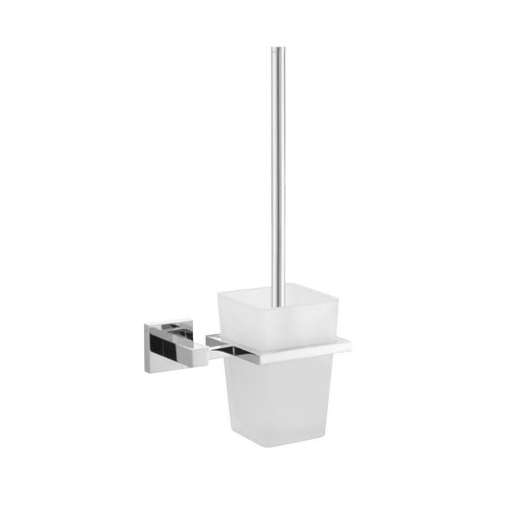 Aqua Piazza Frosted Glass Toilet Brush - Home and Bath Depot