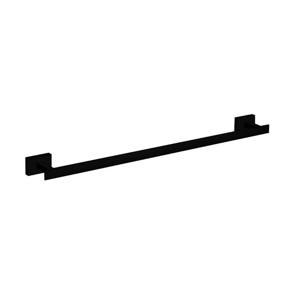 Aqua Plato Matte Black 24"  Towel Bar - Home and Bath Depot