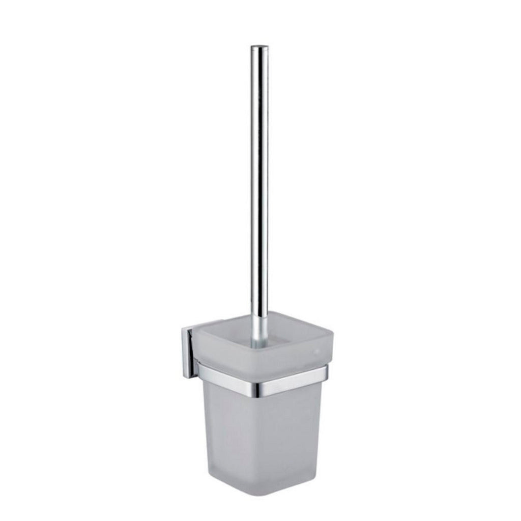 Aqua Nuon Toilet Brush with Frosted Glass Cup - Home and Bath Depot