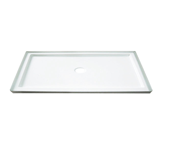 Agathe 32" x 48" Alcove Shower Base with Middle Drain - Bhdepot
