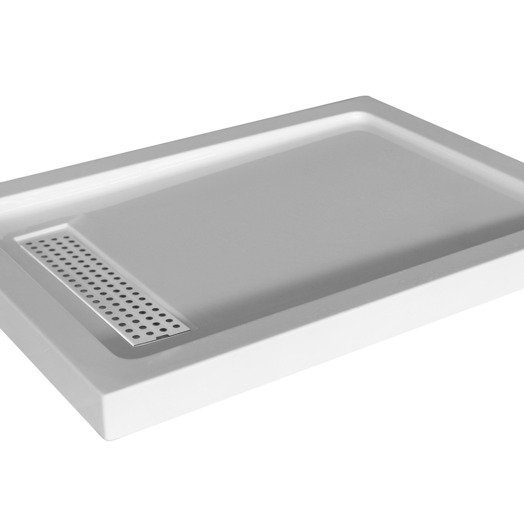 Angela 36" x 60" Corner or Alcove Shower Base for Linear Drain - Bhdepot