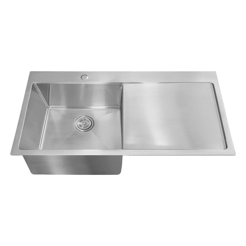 Ella 40" x 20" Top-Mount Kitchen Sink with Drainboard - Bhdepot