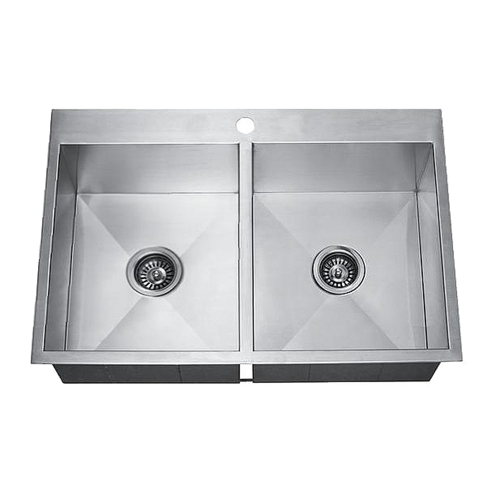 Eldorado 33" x 22" Top-Mount Double Kitchen Sink - Bhdepot