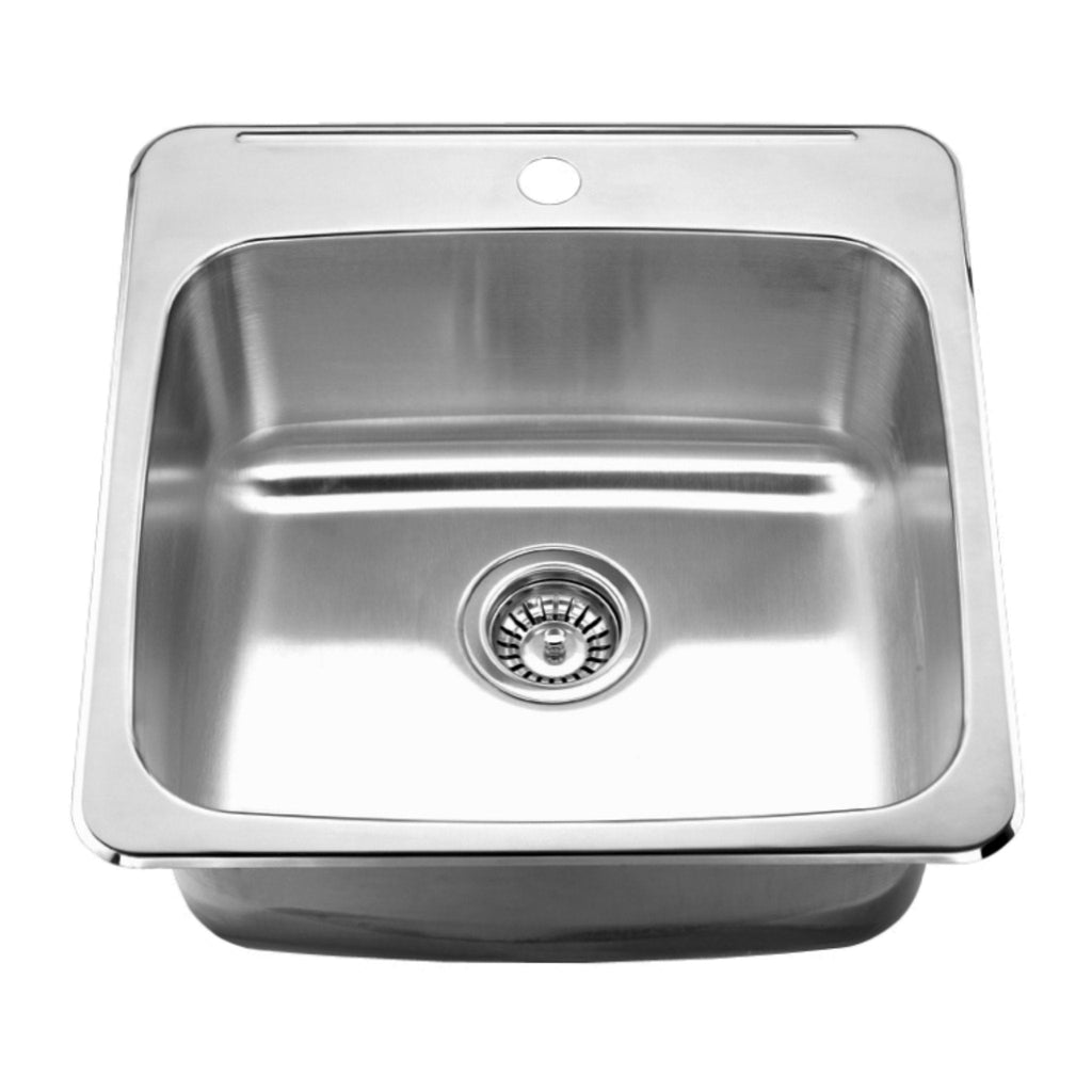Era 20" x 21" Top-Mount Single Hole Kitchen Sink - Bhdepot