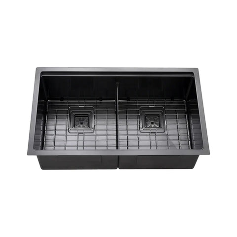 Kodaen 32" Workstation Undermount Double Bowls 50/50 Kitchen Sink in 16 Gague UNS1515P - Bhdepot