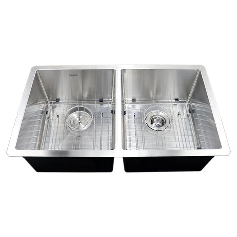 Kodaen Mission Undermount Kitchen Sink-18G Double Bowl UN - Bhdepot