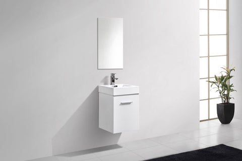 Bliss 16" Wall Mount Modern Bathroom Vanity - Home and Bath Depot