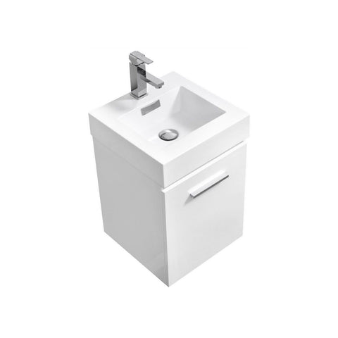 Bliss 16" Wall Mount Modern Bathroom Vanity - Home and Bath Depot