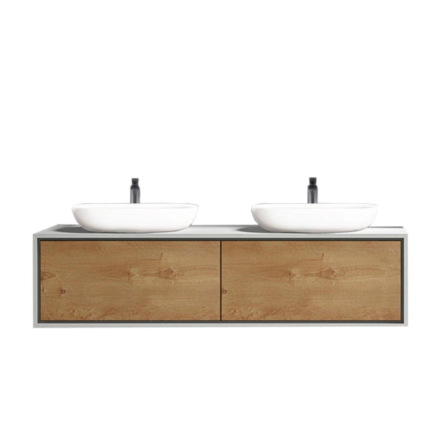Modern Wallmount Vanities double drawer 47.3" - Bhdepot 