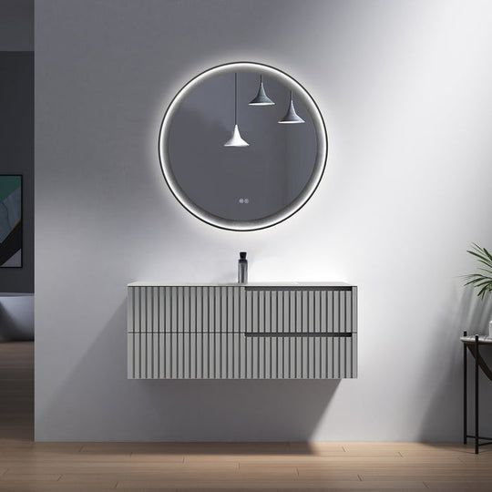 Modern Wallmount Vanities Combination kit 3 32" Gray - Bhdepot 