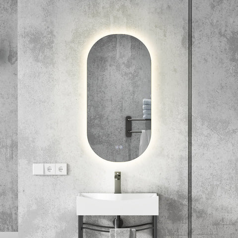 Kodaen Moderno Runway Style Backlit Frameless Bathroom LED Mirror LM824B - Bhdepot 