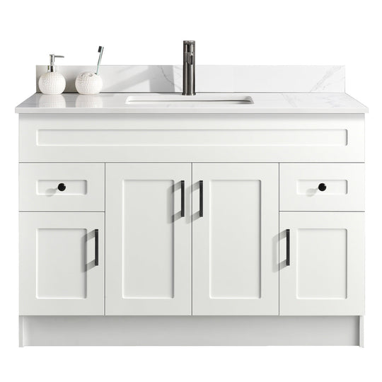 Serena 48″ Free Standing Bathroom Vanity With Quartz Countertop - Bhdepot 