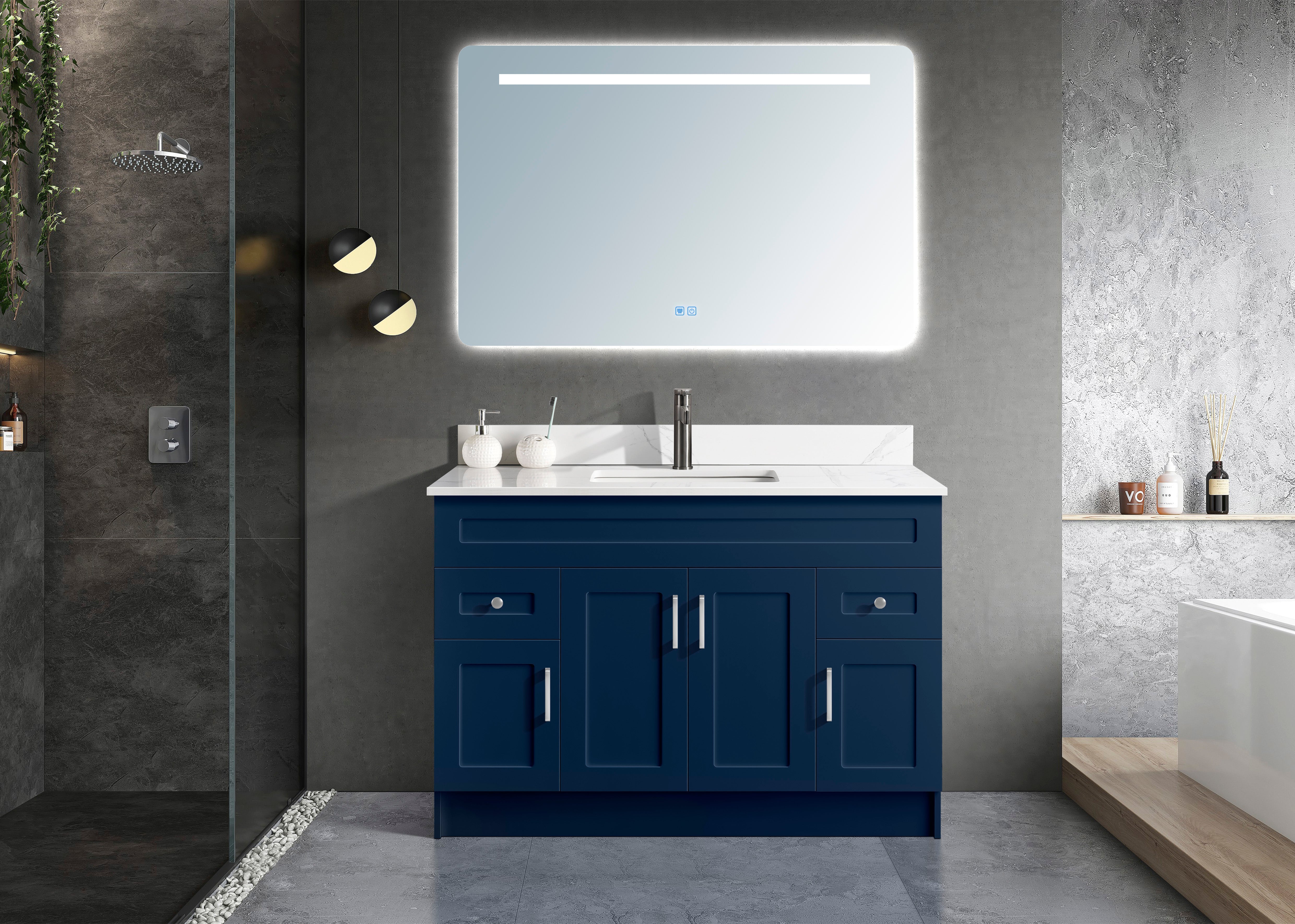 Serena 48″ Free Standing Bathroom Vanity With Quartz Countertop - Bhdepot 