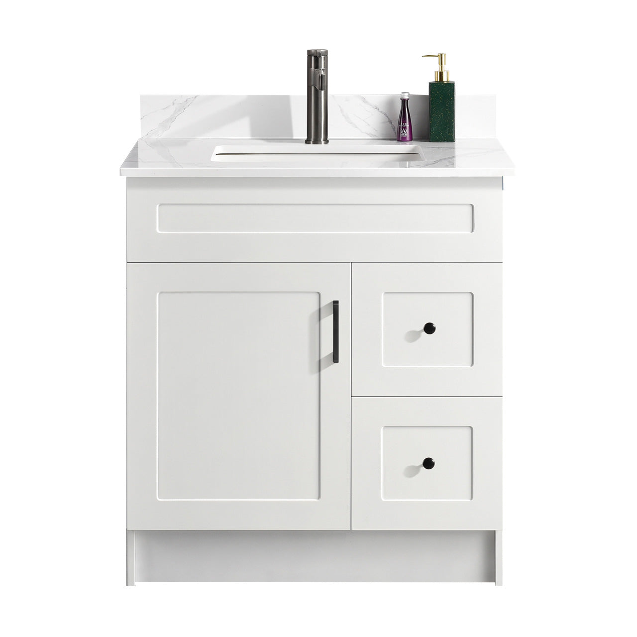 Serena 30″ Free Standing Bathroom Vanity With Quartz Countertop - Bhdepot 