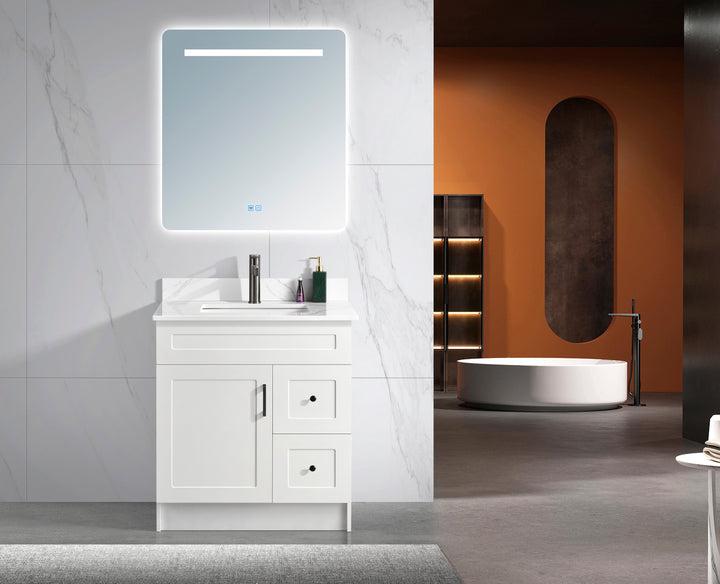 Serena 30″ Free Standing Bathroom Vanity With Quartz Countertop - Bhdepot 