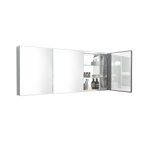 Kube 60" Mirrored Medicine Cabinet - Home and Bath Depot