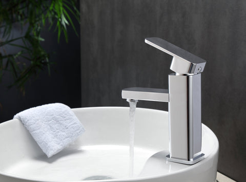 Aqua Soho Single Hole Mount Bathroom Vanity Faucet - Bhdepot 