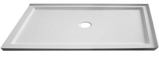 Agathe 32" x 48" Corner Shower Base with Middle Drain - Bhdepot 