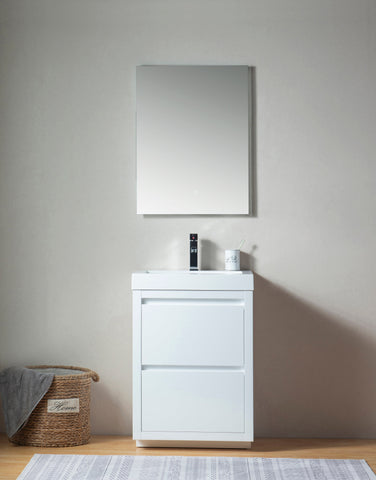 Vanity Art - Berlin 24" Freestanding Single Sink Bathroom Vanity - Bhdepot 