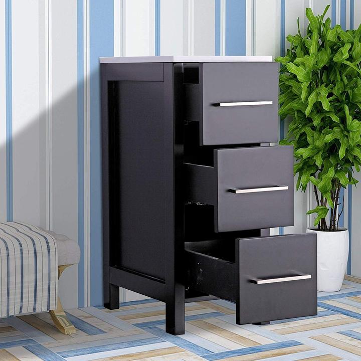 Vanity Art - London 84" Double Sink Bathroom Vanity Set with Sink and Mirrors - 3 Side Cabinets - Bhdepot 