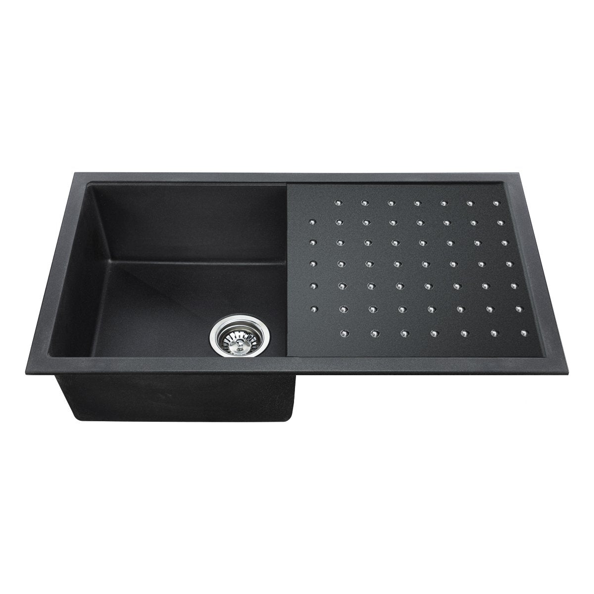 Essenza 40" x 17" Granite Kitchen Sink with Drainboard - Bhdepot 