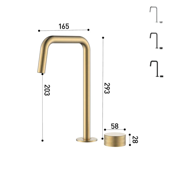 Kodaen NoHo 2-piece Vessel Sink Bathroom Faucet F12500 - Bhdepot 