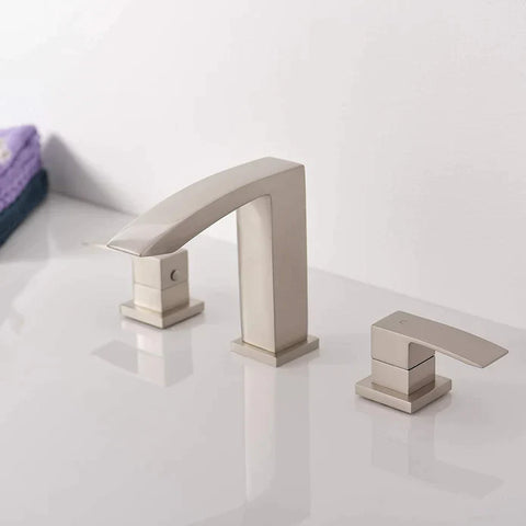 Kodaen Satro Three Holes Widespread Bathroom Faucet F13103 - Bhdepot 