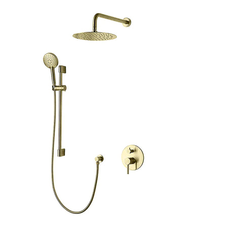 Kodaen Elegante 2-way pressure balanced shower system w/ sliding bar (Shower Head + Hand Shower) - F54104 - Bhdepot 