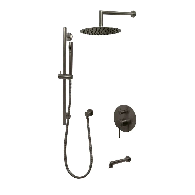 Kodaen Noho 3-Way Pressure Balanced Shower System W/ Sliding Bar F55200-W10ATS - Bhdepot 