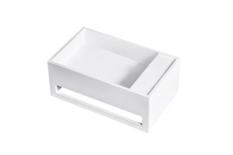 Febe 20" x 12" Corian Sink With Towel Holder - Bhdepot 