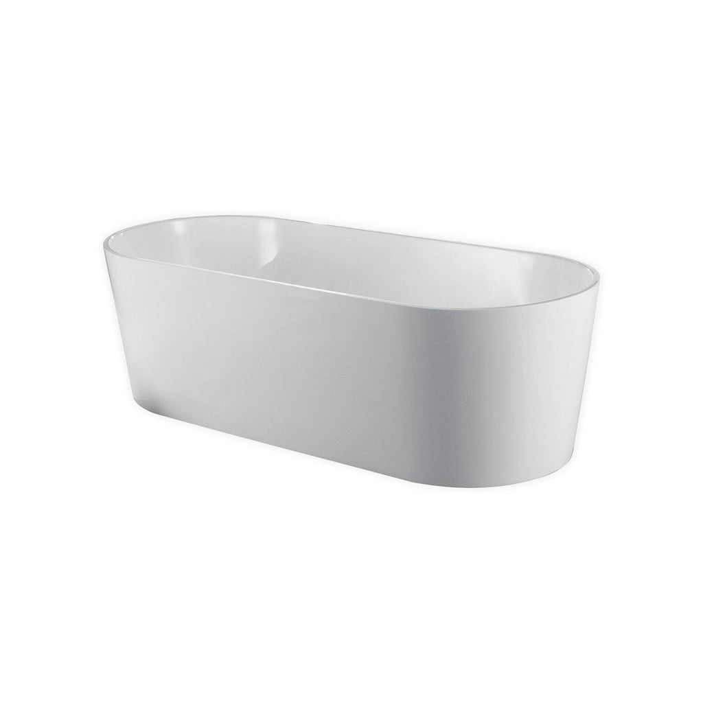 Ovale 59'' White Free Standing Bathtub - Home and Bath Depot