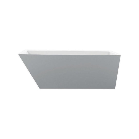 Obliquo 67'' White Free Standing Bathtub - Home and Bath Depot