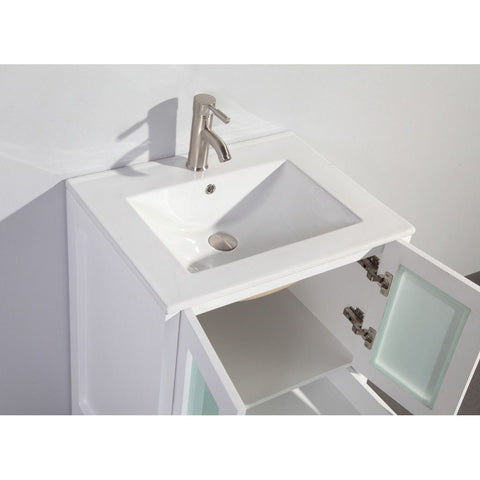 Vanity Art - London 48" Single Sink Bathroom Vanity Set with Sink and Mirror - 2 Side Cabinets - Bhdepot 