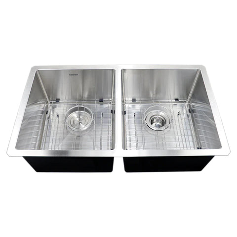 Kodaen Mission Undermount Kitchen Sink-18G Double Bowl UN - Bhdepot 