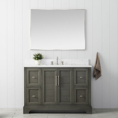 Vanity Art - Madison 48" Single Sink Bathroom Vanity with Marble Countertop - Bhdepot 