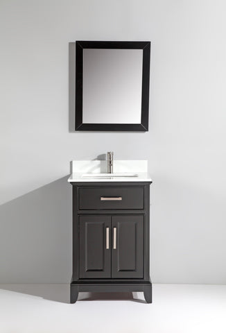 Vanity Art - Paris 24" Single Sink Bathroom Vanity Set with Sink and Mirror - Bhdepot 