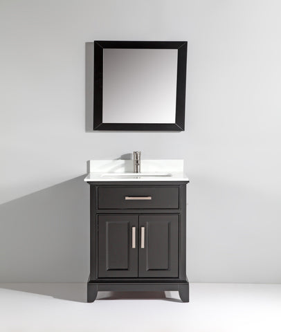 Vanity Art - Paris 30" Single Sink Bathroom Vanity Set with Sink and Mirror - Bhdepot 