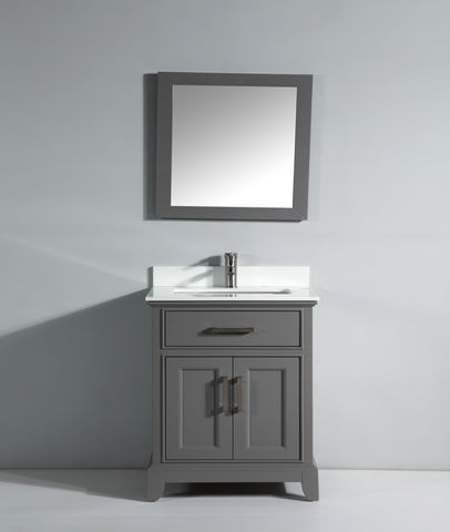 Vanity Art - Paris 30" Single Sink Bathroom Vanity Set with Sink and Mirror - Bhdepot 