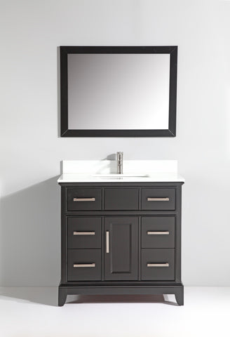 Vanity Art - Paris 36" Single Sink Bathroom Vanity Set with Sink and Mirror - Bhdepot 